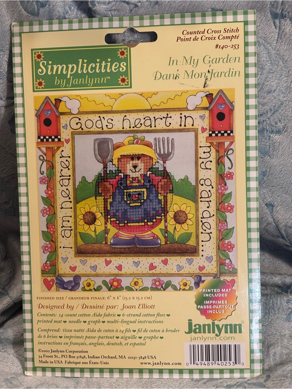 Simplicities by Jalynn "God's Heart in My Garden" Counted Cross Stitch Kit